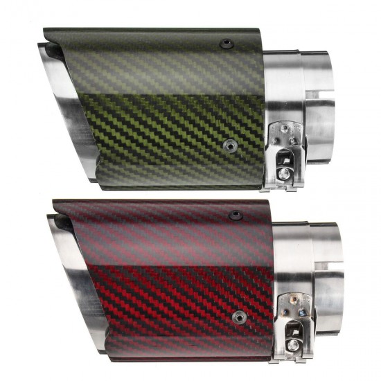 2.5 Inch 63-89mm Universal Auto Car SUV Carbon Fiber Exhaust Muffler Pipe Tail End Tip 2.5 Inch 63-89mm Universal Auto Car SUV Carbon Fiber Exhaust Muffler Pipe Tail End Tip