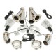 2.5 Inch 6.3mm Dual Electric Exhaust Muffler Valve System Cutout Pipe Kit with Remote Control Stainless Steel