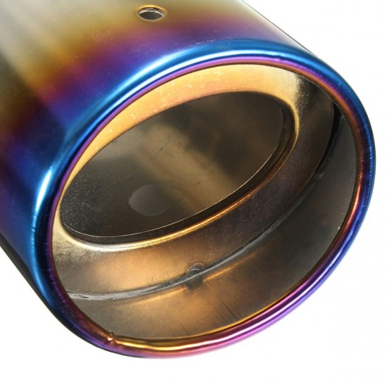 2.5inch Grilled Blue Chrome Stainless Steel Exhaust Muffler Tip Pipe Universal 2.5inch Grilled Blue Chrome Stainless Steel Exhaust Muffler Tip Pipe Universal