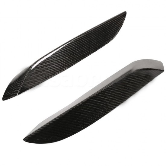 2PCS Front Bumper CF Carbon Fiber Board Upper Side Splitter Canards Lip Spoiler for BMW F80 M3 F82 F83 M4 2015-2018