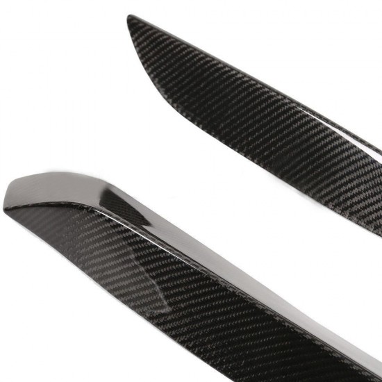 2PCS Front Bumper CF Carbon Fiber Board Upper Side Splitter Canards Lip Spoiler for BMW F80 M3 F82 F83 M4 2015-2018 2PCS Front Bumper CF Carbon Fiber Board Upper Side Splitter Canards Lip Spoiler for BMW F80 M3 F82 F83 M4 2015-2018