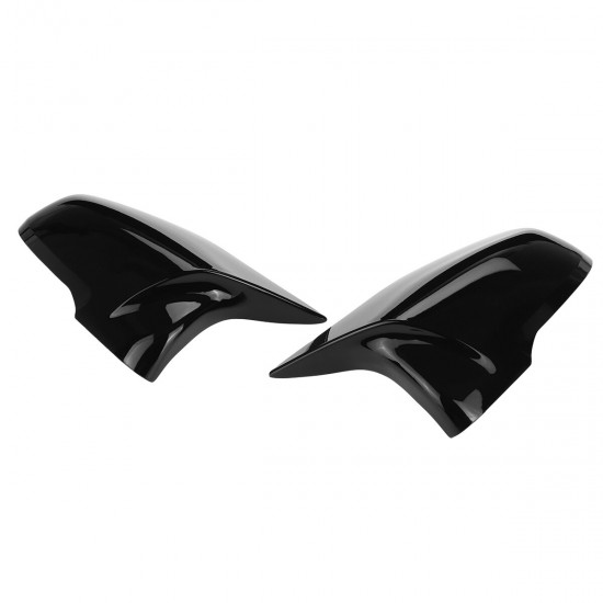 2PCS M Style Gloss Black Mirror Cover Cap Direct Replacement For Toyota Supra 2018-2020