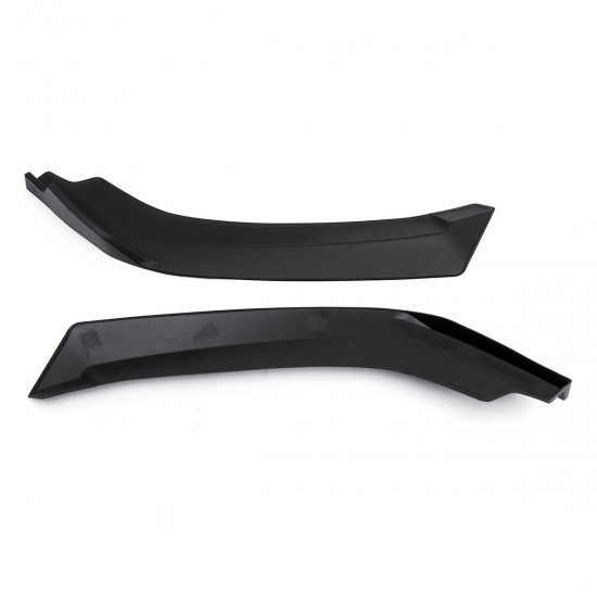 2PCS Matt Black Front Bumper Body Kit Splitter Aprons For For Honda Civic Sedan 4DR 2016-2018