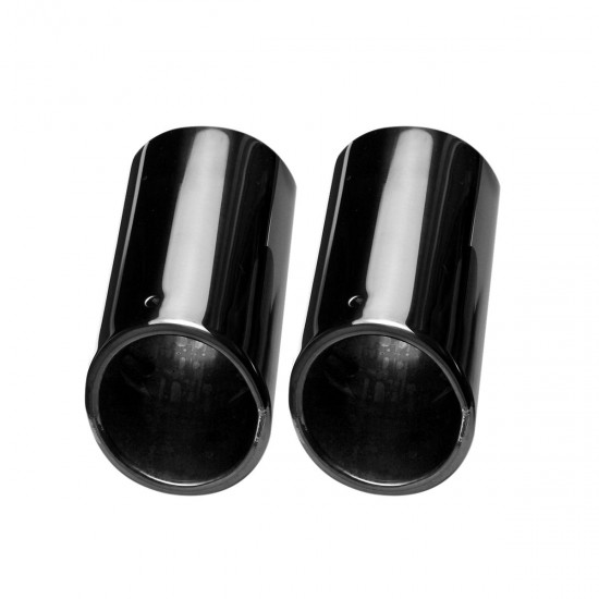 2Pc Titanium Black Exhaust Muffler Tail Pipe Tip For BMW E90 E92 325i 328i 06-10