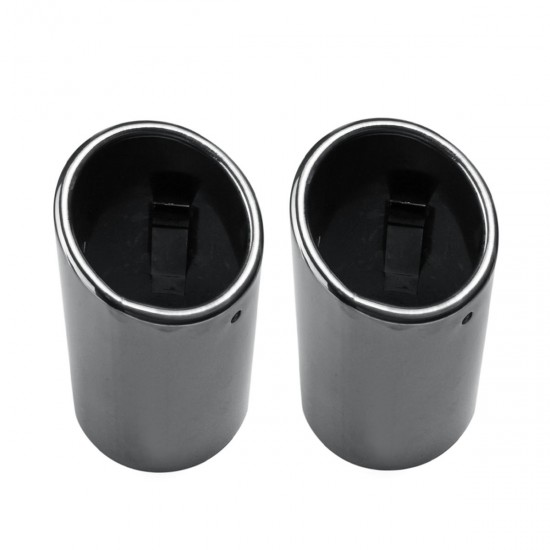 2Pc Titanium Black Exhaust Muffler Tail Pipe Tip For BMW E90 E92 325i 328i 06-10