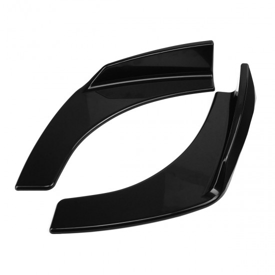 2Pcs Black Car Front Deflector Spoiler Splitter Diffuser Bumper Protector Canard Lip New 2Pcs Black Car Front Deflector Spoiler Splitter Diffuser Bumper Protector Canard Lip New
