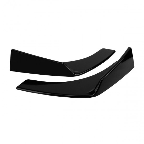 2Pcs Black Car Front Deflector Spoiler Splitter Diffuser Bumper Protector Canard Lip New