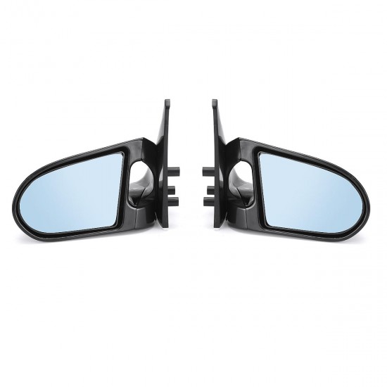 2Pcs Car 4Dr Manual Adjustable Spoon Style Side View Mirror EK For Honda Civic Sedan 1996-2000