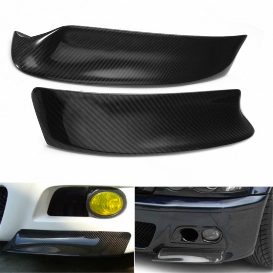 2Pcs Car Carbon Fiber Board Front Splitter Bumper Lip Spoiler for BMW E46 M3 99-06 2001 2Pcs Car Carbon Fiber Board Front Splitter Bumper Lip Spoiler for BMW E46 M3 99-06 2001