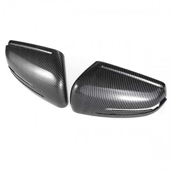 2Pcs Car Carbon Fiber Rearview Mirror Cover Caps for Mercedes W204 X204 W212 W221 C300 C218 2Pcs Car Carbon Fiber Rearview Mirror Cover Caps for Mercedes W204 X204 W212 W221 C300 C218