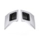 2Pcs Car Rear Bumper Exhaust Pipe Cover Trim Bumper Protector Gray Silver For Land Rover Discovery