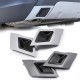 2Pcs Car Rear Bumper Exhaust Pipe Cover Trim Bumper Protector Gray Silver For Land Rover Discovery 2Pcs Car Rear Bumper Exhaust Pipe Cover Trim Bumper Protector Gray Silver For Land Rover Discovery