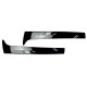 2Pcs Car Rear Window Side Spoiler Wing Canard Splitter Glossy Black For VW Touareg 2011-2017