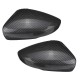 2Pcs Carbon Fiber Door Wing Caps Rearview Mirror Covers For VW Polo 6R 6C 2010-2017