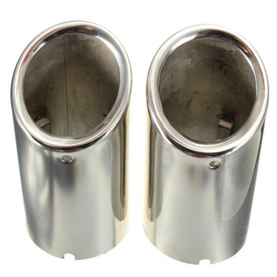 2Pcs Muffler Exhaust Tailpipe Tip Chrome for BMW E90 E92 325 3 Series 06-10 2Pcs Muffler Exhaust Tailpipe Tip Chrome for BMW E90 E92 325 3 Series 06-10