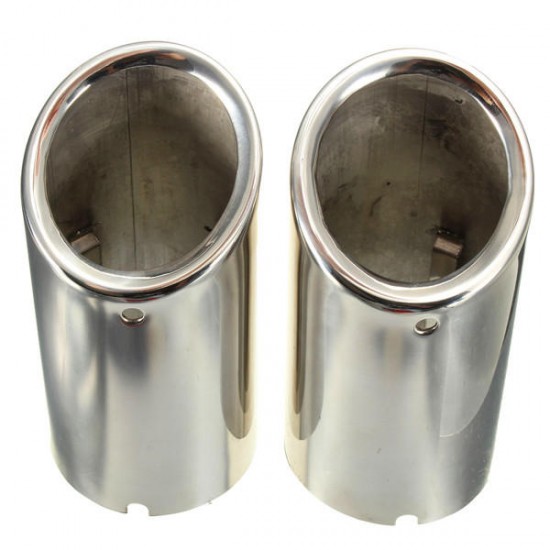 2Pcs Muffler Exhaust Tailpipe Tip Chrome for BMW E90 E92 325 3 Series 06-10