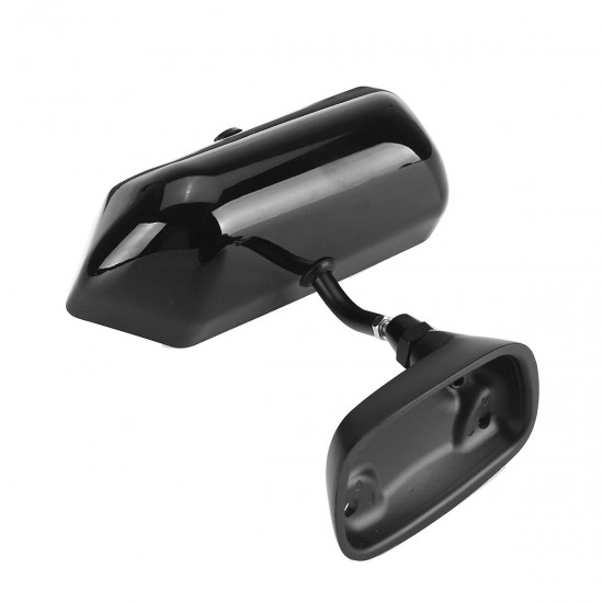 2Pcs Universal F1 Style Car Side Mirror Wing Mirrors Glossy Black