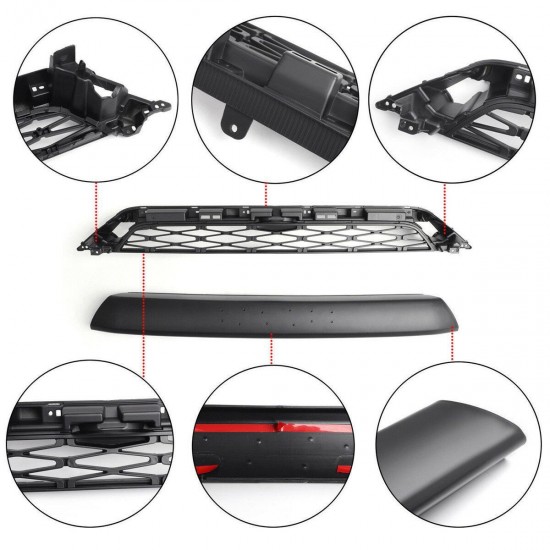2pcs Front Grille Mesh Grill Set For Toyota 4Runner TRD PRO 2014-2018 2pcs Front Grille Mesh Grill Set For Toyota 4Runner TRD PRO 2014-2018