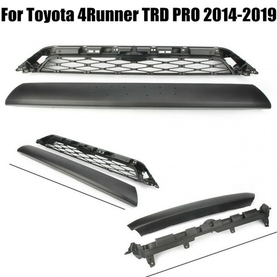 2pcs Front Grille Mesh Grill Set For Toyota 4Runner TRD PRO 2014-2018 2pcs Front Grille Mesh Grill Set For Toyota 4Runner TRD PRO 2014-2018