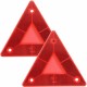 2pcs Triangular Side Red Reflectors For Car Truck Van Trailers Caravans Lorry Bus
