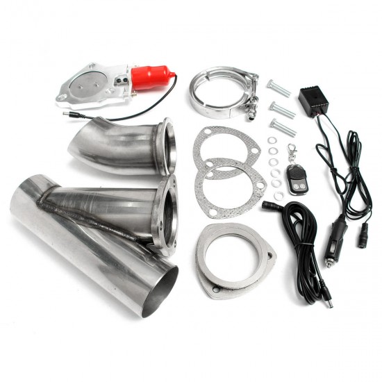 3 Inch Electric Exhaust Valve Catback Down Pipe Systems Kit Remote Intelligent E-Cut 3 Inch Electric Exhaust Valve Catback Down Pipe Systems Kit Remote Intelligent E-Cut