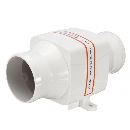 3 Inch In Line Air Blower Boat Bilge Engine Galley Marine Ventilation Fan 12V 130CFM 3 Inch In Line Air Blower Boat Bilge Engine Galley Marine Ventilation Fan 12V 130CFM