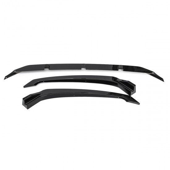 3 PCS Gloss Black Front Bumper Spoiler Lip Cover For Hyundai Elantra 2017-2018 3 PCS Gloss Black Front Bumper Spoiler Lip Cover For Hyundai Elantra 2017-2018