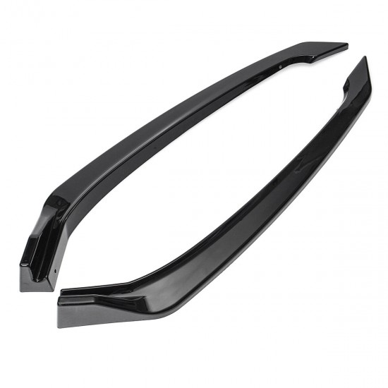 3 PCS Gloss Black Front Bumper Spoiler Lip Cover For Hyundai Elantra 2017-2018 3 PCS Gloss Black Front Bumper Spoiler Lip Cover For Hyundai Elantra 2017-2018