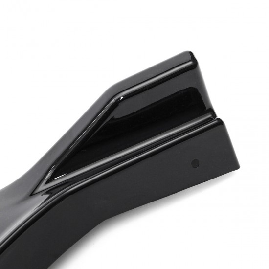3 PCS Gloss Black Front Bumper Spoiler Lip Cover For Hyundai Elantra 2017-2018 3 PCS Gloss Black Front Bumper Spoiler Lip Cover For Hyundai Elantra 2017-2018