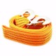 3M 3T Nylon Car Tow Rope Traction with Steel Hook Emergency Car Tool with Phosphor Strip