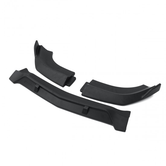 3PCS Matte Black Front Bumper Lip Spoiler Cover Trim For Mercedes-Benz W204 2008-2014