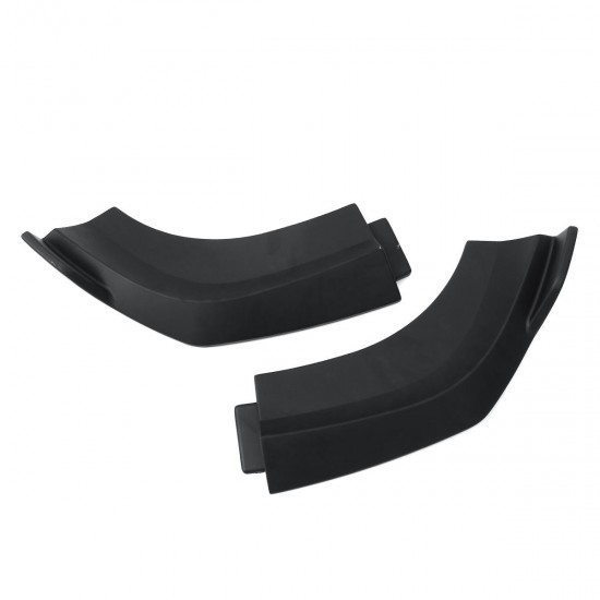 3PCS Matte Black Front Bumper Lip Spoiler Cover Trim For Mercedes-Benz W204 2008-2014