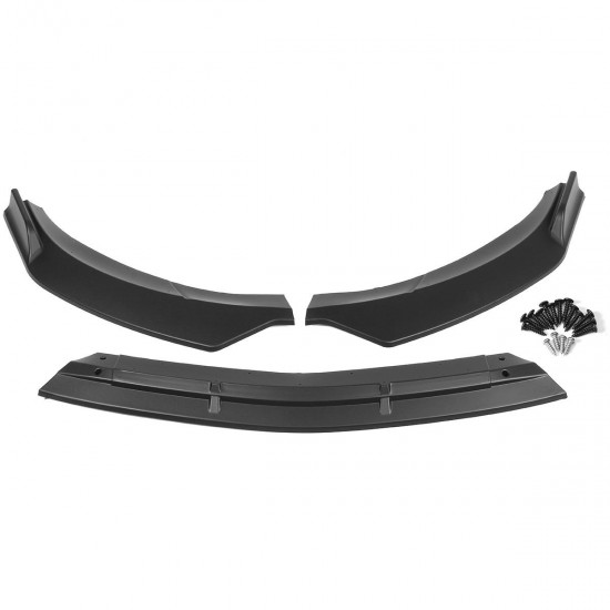 3Pcs Car Matte Black Front Bumper Lip Spoiler Protector Cover Trim For Mercedes CLA-Class W117 2016-2020 3Pcs Car Matte Black Front Bumper Lip Spoiler Protector Cover Trim For Mercedes CLA-Class W117 2016-2020