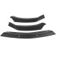 3Pcs Car Matte Black Front Bumper Lip Spoiler Protector Cover Trim For Mercedes CLA-Class W117 2016-2020