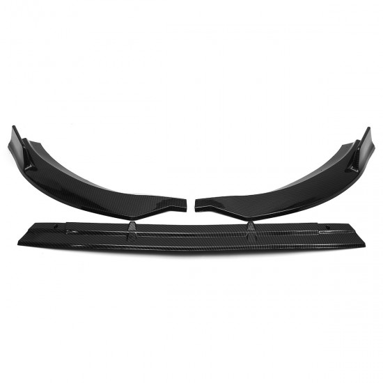 3Pcs Carbon Fiber Front Bumper Protector Lip Spoiler Covers Trim For Mercedes Vito 2015-2019 3Pcs Carbon Fiber Front Bumper Protector Lip Spoiler Covers Trim For Mercedes Vito 2015-2019