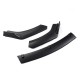 3Pcs Front Bumper Lip Spoiler Chin Splitter Matte Black For Honda Civic Sedan 4 Door 2016-2018