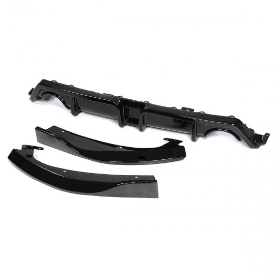 3Pcs Glossy Black Car Rear Bumper Diffuser For Honda Civic 2016-2019 3Pcs Glossy Black Car Rear Bumper Diffuser For Honda Civic 2016-2019