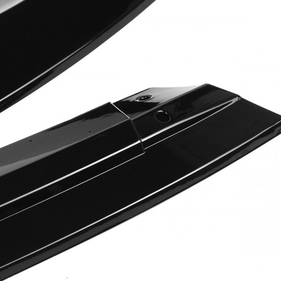 3Pcs Glossy Black Front Bumper Protector Lip Spoiler Covers Trim For Mercedes Benz CLA-Class W117 2016-2020