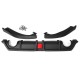 3Pcs Matte Black Car Rear Bumper Diffuser For Honda Civic 2016-2019 3Pcs Matte Black Car Rear Bumper Diffuser For Honda Civic 2016-2019