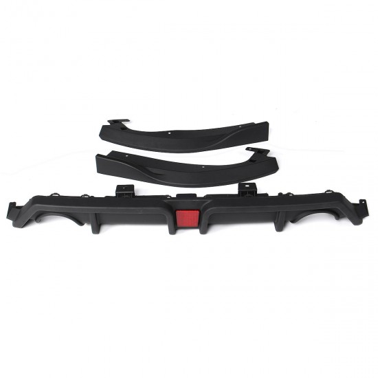 3Pcs Matte Black Car Rear Bumper Diffuser For Honda Civic 2016-2019 3Pcs Matte Black Car Rear Bumper Diffuser For Honda Civic 2016-2019