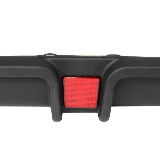 3Pcs Matte Black Car Rear Bumper Diffuser For Honda Civic 2016-2019 3Pcs Matte Black Car Rear Bumper Diffuser For Honda Civic 2016-2019