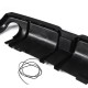 3Pcs Matte Black Car Rear Bumper Diffuser For Honda Civic 2016-2019 3Pcs Matte Black Car Rear Bumper Diffuser For Honda Civic 2016-2019