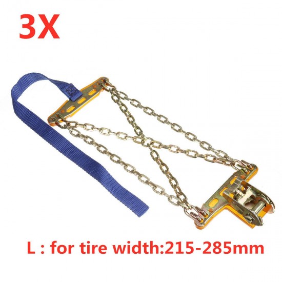 3X Universal Steel Truck Car Wheels Tyre Tire Snow Ice Chains Belt Winter Anti-skid Vehicles SUV Wheel Chain Mud Road Safe 3X Universal Steel Truck Car Wheels Tyre Tire Snow Ice Chains Belt Winter Anti-skid Vehicles SUV Wheel Chain Mud Road Safe