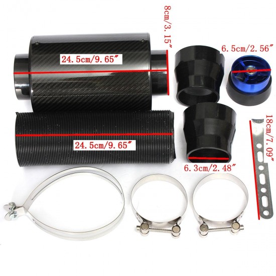 3inch Universal Performance Air Feed Cold Filter Intake Pipe Induction Extension
