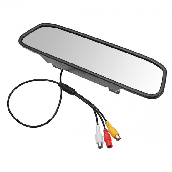 4.3 Inch Car Rear View Mirror + Butterfly Camera + 4 Search Radar + Complete Wiring Harness