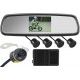 4.3 Inch Car Rear View Mirror + Butterfly Camera + 4 Search Radar + Complete Wiring Harness 4.3 Inch Car Rear View Mirror + Butterfly Camera + 4 Search Radar + Complete Wiring Harness