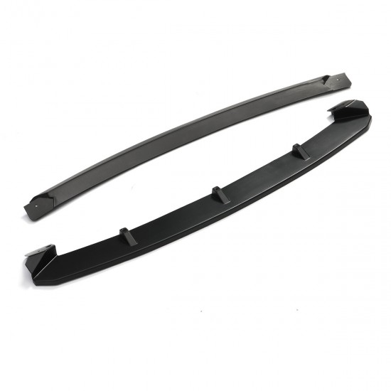 4PCS Matte Black Front Bumper Lip Body Kit Spoiler For Honda Civic Sedan 2016-2018 4PCS Matte Black Front Bumper Lip Body Kit Spoiler For Honda Civic Sedan 2016-2018