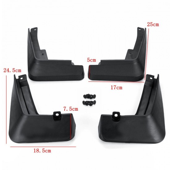 4Pcs Front Rear Car Mudguards Splash For Geely Emgrand EC7 2016-2018 4Pcs Front Rear Car Mudguards Splash For Geely Emgrand EC7 2016-2018