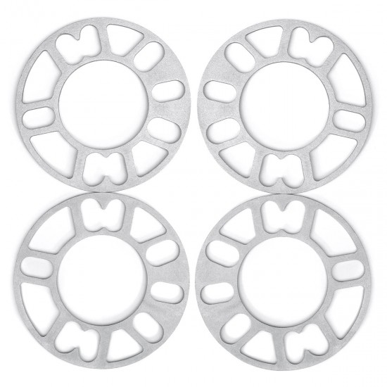 4pcs 3mm 5mm Universal Alloy Wheel Spacers Shims Set Kit For 4 and 5 Stud 4pcs 3mm 5mm Universal Alloy Wheel Spacers Shims Set Kit For 4 and 5 Stud