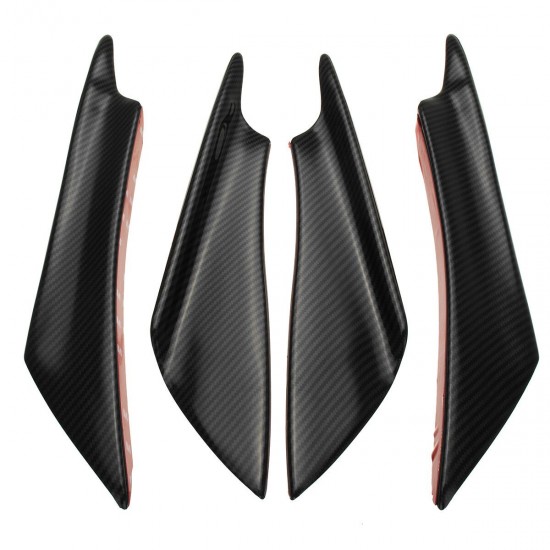 4pcs Universal Car Body Spoiler Front Bumper Spoiler Canards Lip Splitters Trim